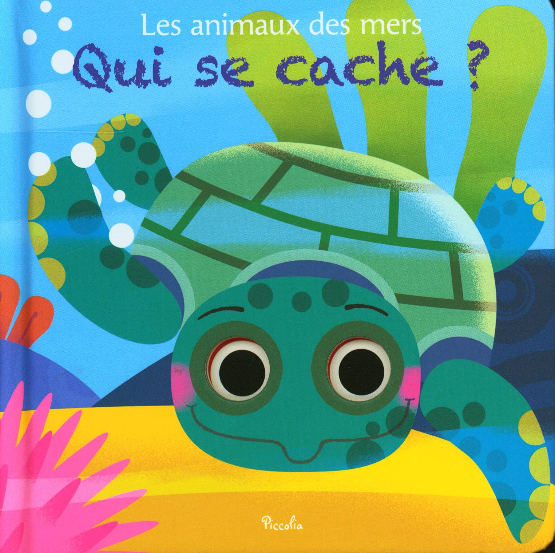 法文精裝立體洞洞書 Les animaux des mers - Qui se cache ? 海洋動物 - 誰在躲著？
