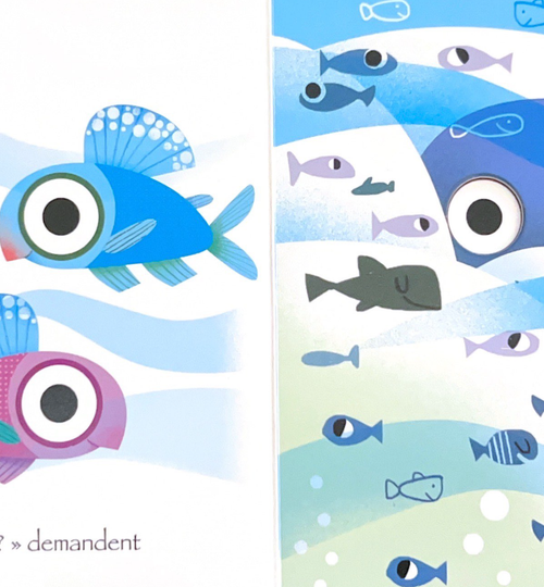 法文精裝立體洞洞書 Les animaux des mers - Qui se cache ? 海洋動物 - 誰在躲著？